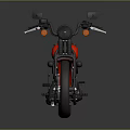 Red And Black Classic Cruiser Motorcycle With Stylish Seat And Wheels