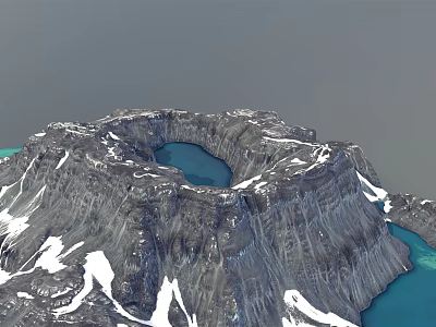 Modern Mountain Alpine Glacier 3d model Modern Mountain Alpine Glacier 3d model