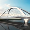 Special-shaped bridge vehicle bridge frame 3d model