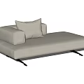 chaise longues chaise longues double sofa 3d model