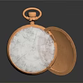 Open Golden Pocket Watch With White Dial Roman Numerals And Shiny Reflection