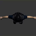 Tactical Police Game Movie Character In Dark Blue Uniform With Tactical Vest And Helmet