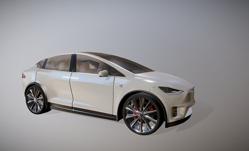 Car Tesla MODEL X 3d model