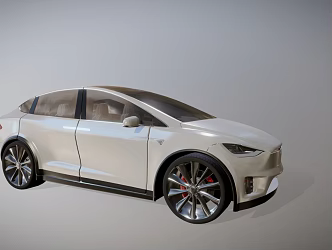 Car Tesla MODEL X 3d model