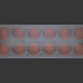 Multiple Pink Eggs Arranged in Transparent Plastic Egg Tray Decorative Ornament Set 3d model