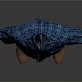 Stylish Men's Blue Plaid Shirt With Casual Jeans And Brown Shoes