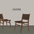 Modern Single Chair Design With Wooden Frame And Woven Backrest By Poliform