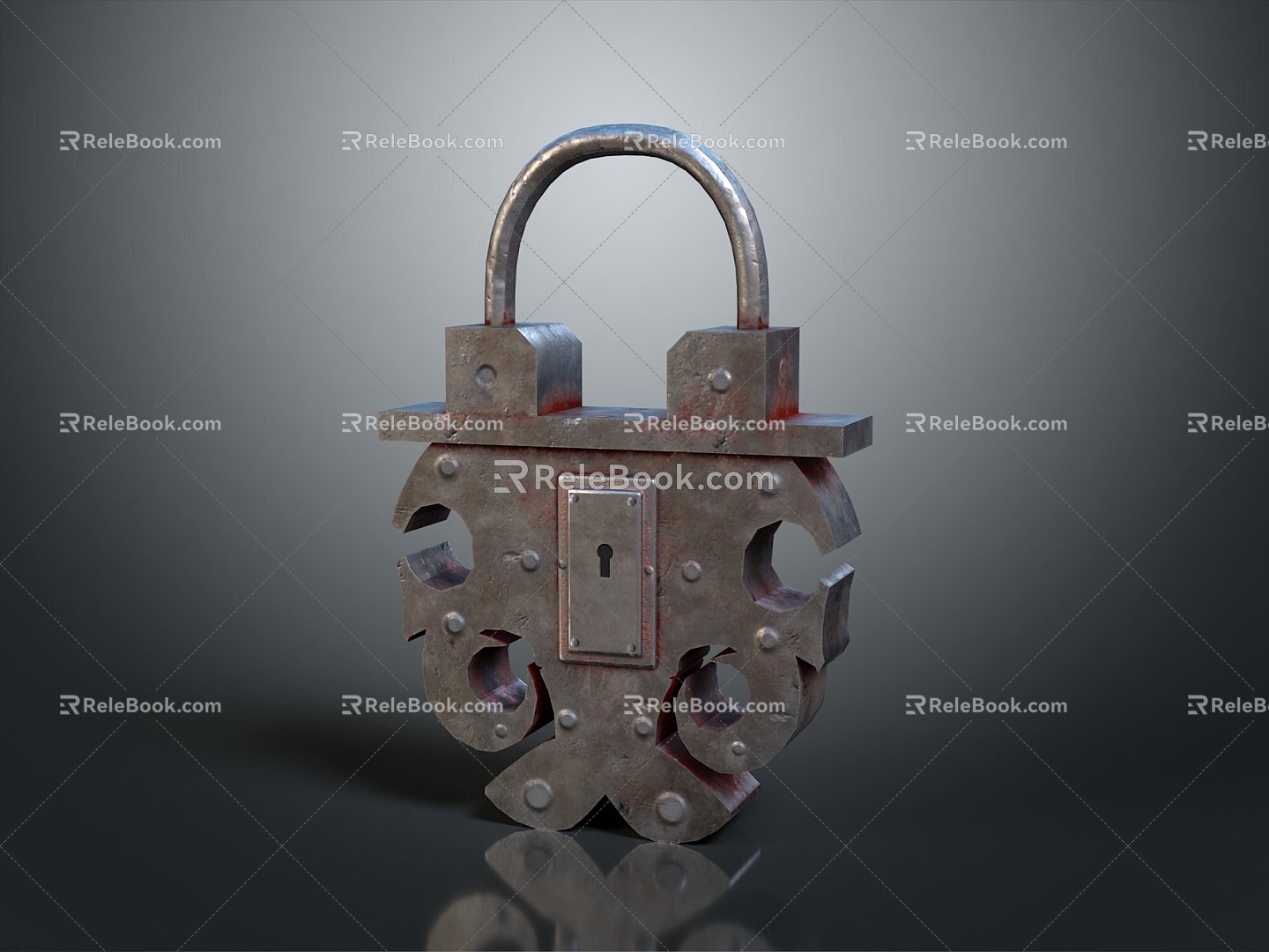 Lock combination lock metal lock antique lock old lock tools hardware tools processing tools furniture 3d model