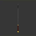 Stunning Decorative Sword With Black Blade And Red Yellow Hilt Design