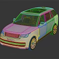 White Luxury SUV With Brown Roof And Black Gold Wheels Front Grille Design
