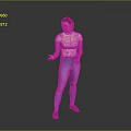 Woman Gesturing In Grey Background Wearing White Printed T Shirt And Blue Jeans