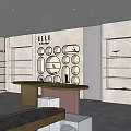 ELLE Fashion Boutique Featuring Shoes Bags Circular Display And White Shelves