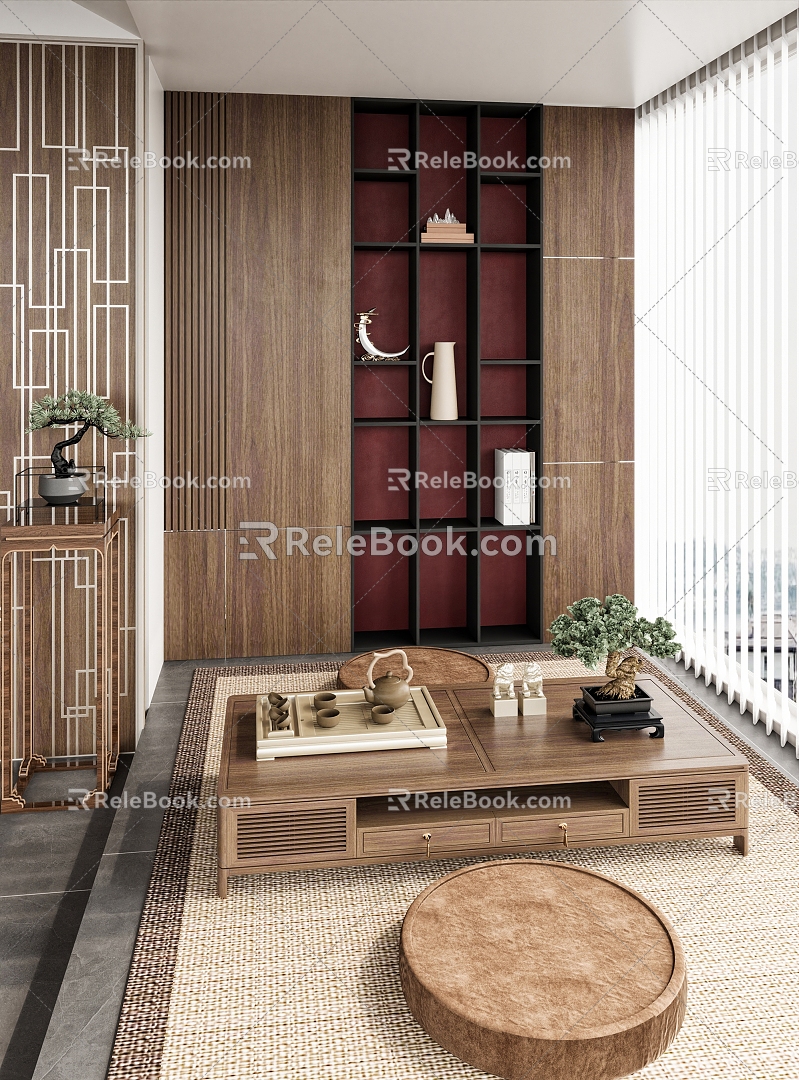 New Chinese Balcony 3d model