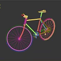 Modern Bicycle With Red Frame White Saddle Black Tires And Golden Handlebar
