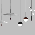 Modern Design Pendant Lights With Different Shapes Round Balls Umbrella Shades And Wooden Accents