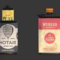 Vintage Labeled Household Containers And Bottles Including COIR MYRIAD Coffee Cleanser Starch Supplies