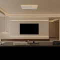 Modern Living Dining Room Interior With Black Sofa Wooden Accent Wall And Coffee Table