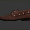 Burgundy Casual Lace Up Leather Shoes With Black Sole And Eyelet Design