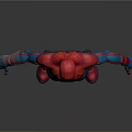 Detailed SpiderMan 3D Model Costume Red Blue Suit With Muscular Standing Pose