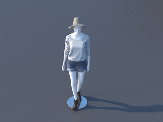 Modern Model Clothing Model 3d model