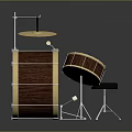 Professional Acoustic Drum Set With Wooden Shell Cymbal Pedal And Stool