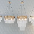 Modern Crystal Chandelier Fashion Simple Crystal Metal Chandelier Combination 3d model