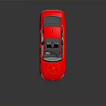 Red Modern Car With Black Roof Sleek Design Alloy Wheels And Surface Reflection