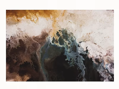 Abstract Natural Landscape With Earthy Tones And Flowing Colorful Textures 3d model