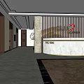 Chinese Style Interior Lounge Area With Wooden Carved Partitions And Sofa Seating