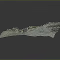 Natural Wooden Stone Slab Sample With Rough Rock Texture And Mossy Surface