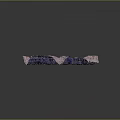 3D Terrain Model with Purple Pink Mountains Valleys and Central Pink River
