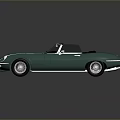 Light Blue Vintage Convertible Car With Retro Design And Open Top