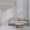 Modern Apartment Bedroom Interior With Wardrobe Washing Machine And Comfortable Bed Design