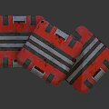 Stacked Red And Gray Hardware Toolboxes For Storage And Organization