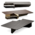 Giorgetti Coffee Table Solid Wood Coffee Table Marble Coffee Table Metal Coffee Table 3d model