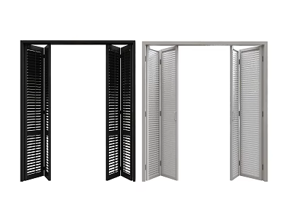 Modern folding door folding louver folding louver 3d model