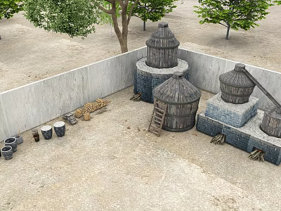Chinese Stove Firewood Stove Rural Stove Firewood 3d model