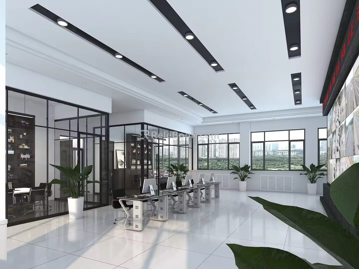 Monitoring and dispatching room 3d model