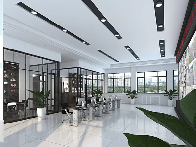 Monitoring and dispatching room 3d model
