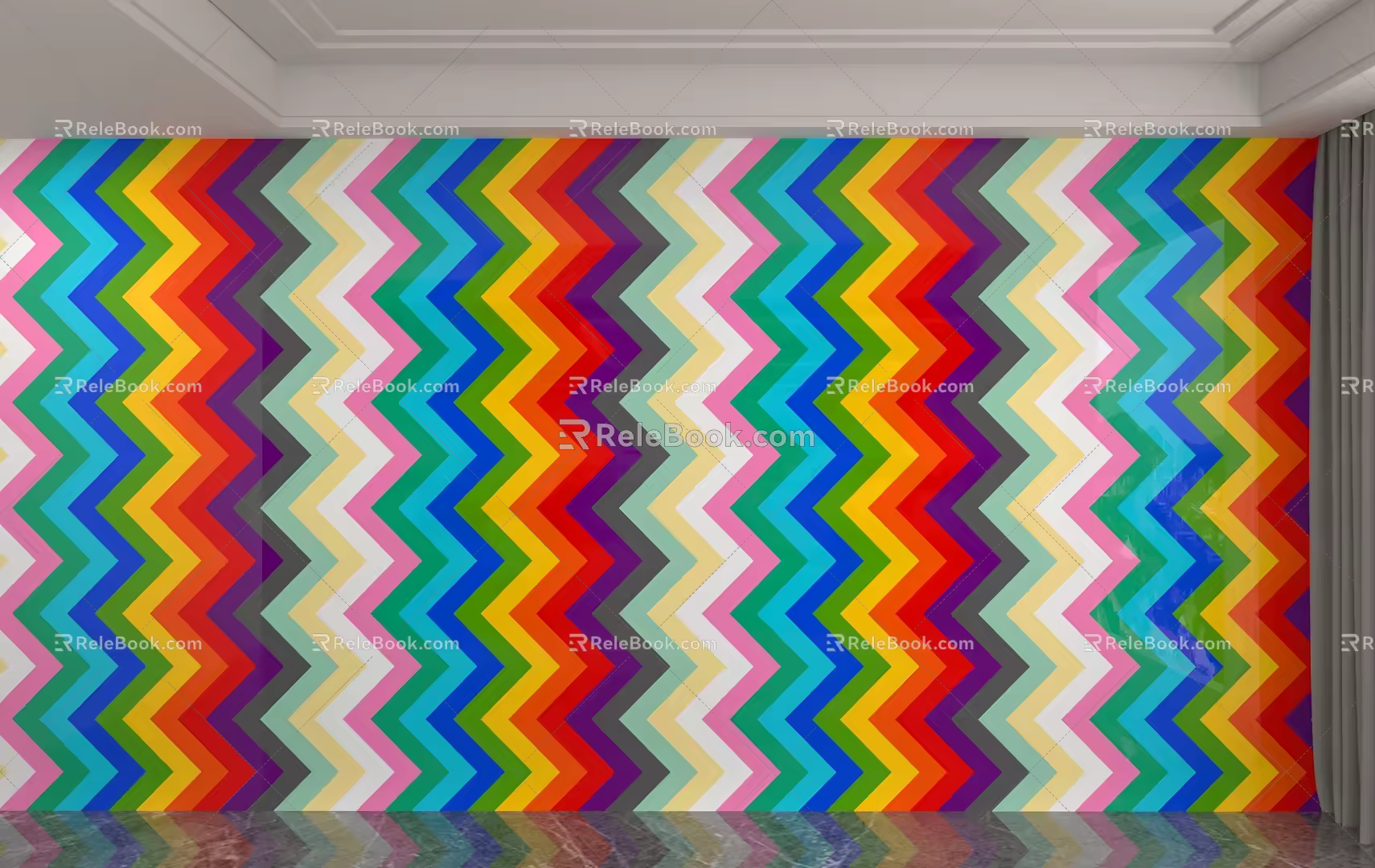 background wall 3d model