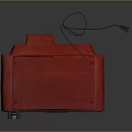 Vintage Red Television With Knobs Antenna And Retro Screen Design