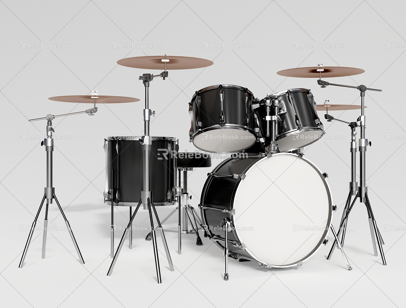 Modern Drums Drums Jazz Drums Percussion 3d model