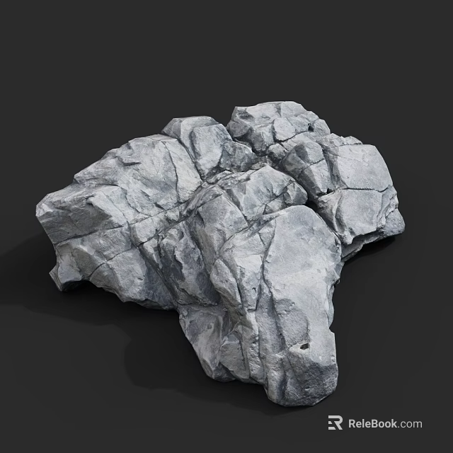 Natural Stone And Wood Decorative Piece With Rough Texture And Irregular Shape For Home Design 3d model 