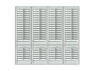 louver floating window 3d model