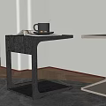 Side Table Solid Wood Side Table Small Coffee Table Book Ornaments 3d model