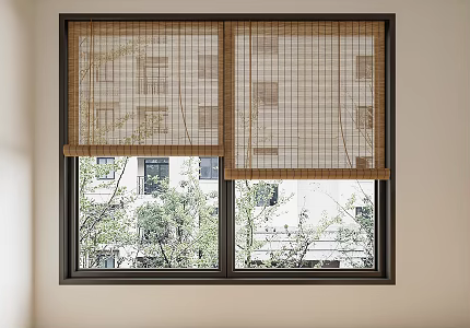 New Chinese-style Bamboo Blinds Roller Blinds Pull Blinds Venetian Blinds Shade Vertical Blinds 3d model