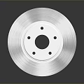 High Quality Car Brake Disc With Silver Surface Grooves And Central Holes
