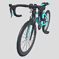 Boleneg Blue Road Bicycle Featuring Black Handlebars Blue Seat And Black Wheels