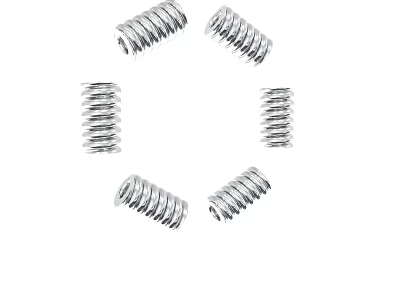 Metal Coiled Springs Arranged in Circular Pattern as Mechanical Components 3d model