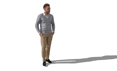 modern man 3d model